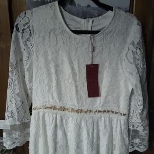 NWT White Lace Dress